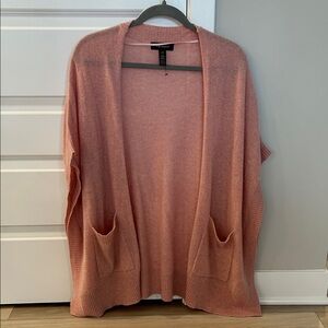 100% Cashmere Light Pink Open-Front Cardigan